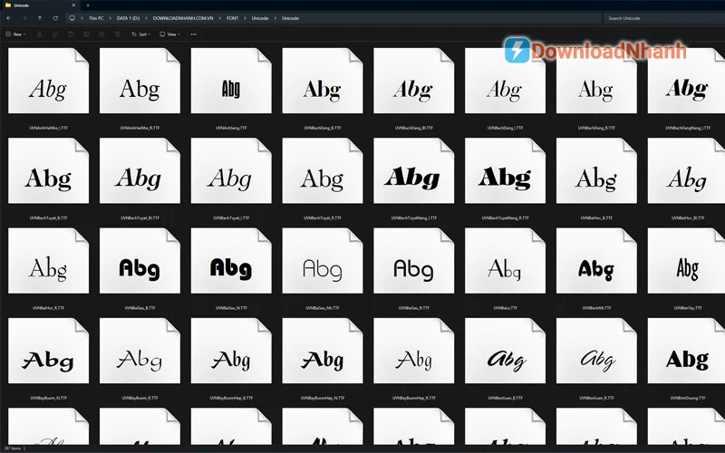 Tải Font Unicode Tiếng Việt Mới Nhất - Hỗ trợ đầy đủ dấu tiếng Việt