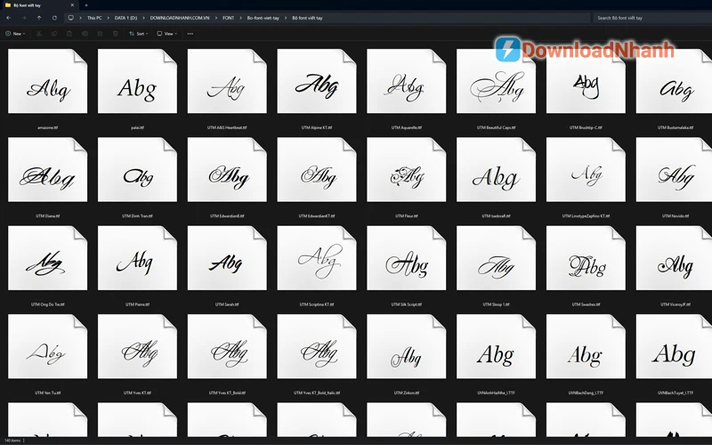 Tải Font Viết Tay - Bộ font chữ mềm mại, chuẩn tiếng Việt Unicode