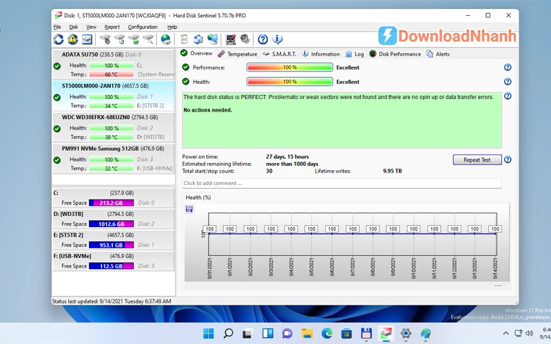 Tải Hard Disk Sentinel PRO 6.30.1 Build 13402 Beta RePack