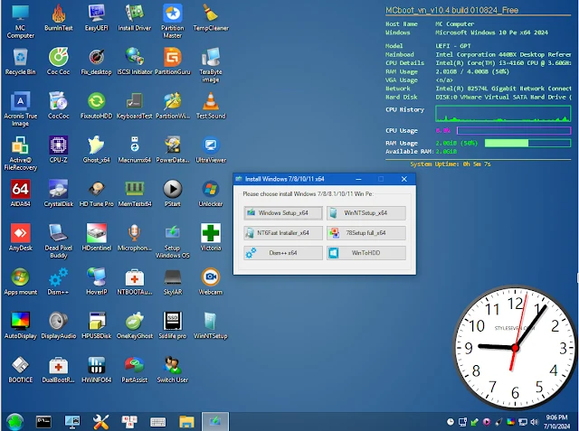 Tải MCBoot 2024 v10.7 build 151124 Pro - USB Boot Cứu Hộ Đa Năng