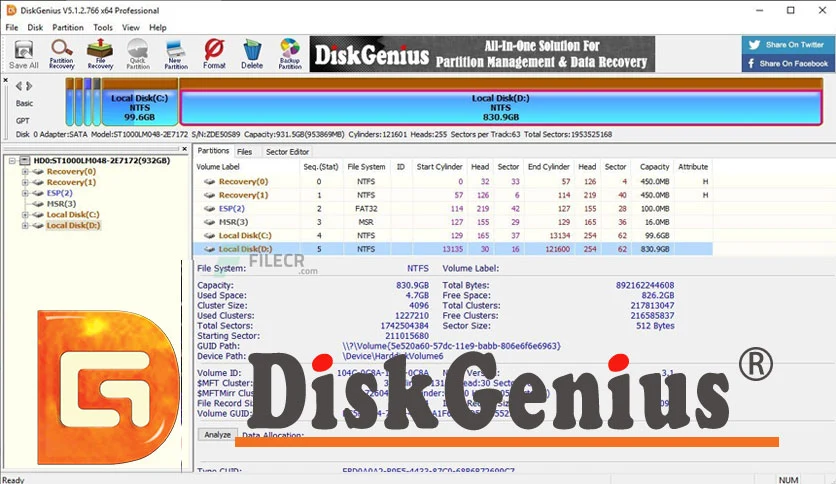 Tải DiskGenius Pro 5.6.1.1580 (x64) Portable – Quản Lý Ổ Cứng & Cứu Dữ Liệu