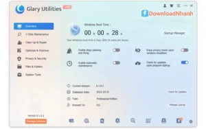 Tải Glary Utilities Pro 6.20.0.24 Portable – Phần Mềm Tối Ưu Windows